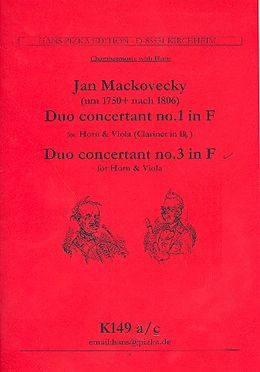 Jan Mackovecky Notenblätter Duo concertant f major no.3