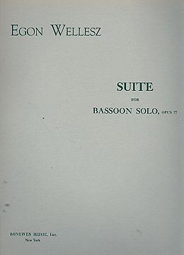 Egon Wellesz Notenblätter Suite op.77