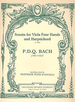 P.D.Q. alias Schickele, Peter Bach Notenblätter Sonata for viola 4 hands and
