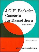 Johann Georg Heinrich Backofen Notenblätter Concerto