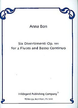 Anna Bon di Venezia Notenblätter 6 Divertimenti op.3