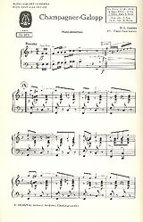 Jacques Offenbach Notenblätter Champagner-Galopp und