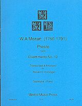 Wolfgang Amadeus Mozart Notenblätter Divertimento no.12 for trombone