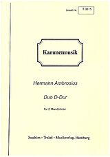 Hermann Ambrosius Notenblätter Duo D-Dur für 2 Mandolinen