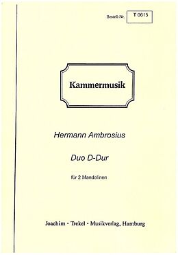 Hermann Ambrosius Notenblätter Duo D-Dur für 2 Mandolinen