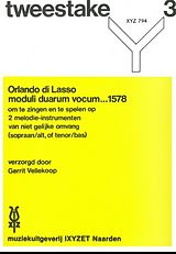 Orlando di Lasso Notenblätter Moduli duarum vocum 1578