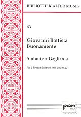  Notenblätter Sinfonie und Gagliarda für