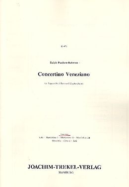 Ralph Paulsen-Bahnsen Notenblätter Concertino Veneziano für