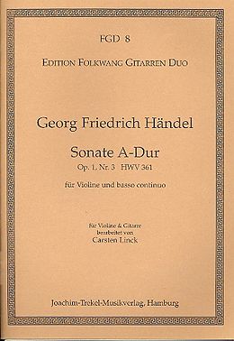 Georg Friedrich Händel Notenblätter Sonate A-Dur op.1,3 HWV361