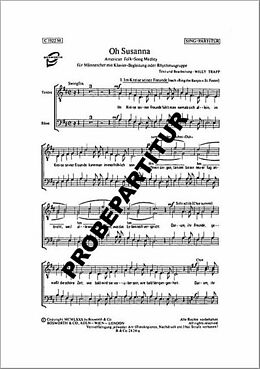 Willy Trapp Notenblätter Oh Susanna - American Folksong Medley