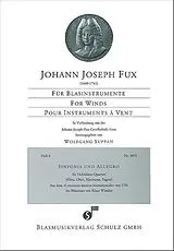 Johann Joseph Fux Notenblätter Sinfonia und Allegro
