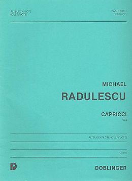 Michael Radulescu Notenblätter Capricci für Altblockflöte (Flöte) solo