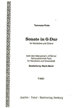 Tommaso Prota Notenblätter Sonate G-Dur für Mandoline und