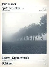 Jenö Takacs Notenblätter SPAETE GEDANKEN OP.90 FUER VIOLINE