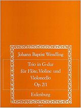 Jean Baptiste Wendling Notenblätter Trio G-Dur op.2,1