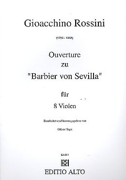 Gioacchino Rossini Notenblätter Ouverture zu Barbier von Sevilla