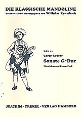 Carlo Cecere Notenblätter Sonate G-Fur für Mandoline