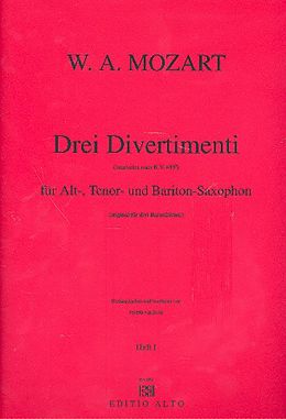 Wolfgang Amadeus Mozart Notenblätter 3 Divertimenti nach KV439b