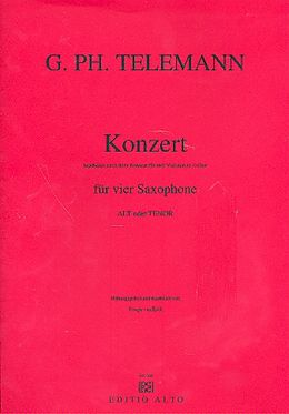 Georg Philipp Telemann Notenblätter Konzert D-Dur für 4 Violinen