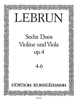 Ludwig August Lebrun Notenblätter 6 Duos Band 2 op.4,4-6