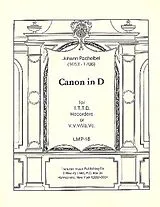 Johann Pachelbel Notenblätter Canon in D