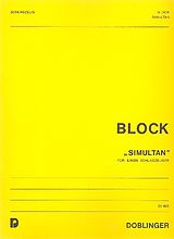 Hans Volker Block Notenblätter Simultan für Schlagzeug solo