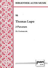 Thomas Lupo Notenblätter 3 Pavanen