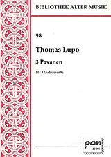 Thomas Lupo Notenblätter 3 Pavanen