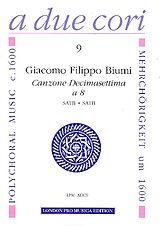 Giacomo Filippo Biumi Notenblätter Canzone decimasettima a 8 für