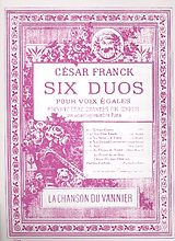 César Franck Notenblätter La chanson du Vannier pour 2 voix (SA)