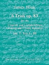 James Hook Notenblätter 6 Trios op.83 Band 1 (Nr.1-3)