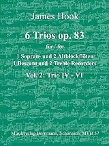 James Hook Notenblätter 6 Trios op.83 Band 2 (Nr.4-6)