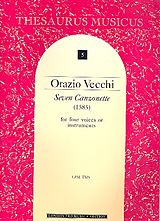 Orazio Vecchi Notenblätter 7 Canzonette for 4 voices
