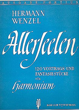 Hermann Wenzel Notenblätter Allerseelen Band 5 12 Vortrags