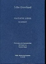 John Dowland Notenblätter Sämtliche Lieder im Urtext