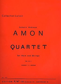 Johann Andreas Amon Notenblätter Quartett op.20,1