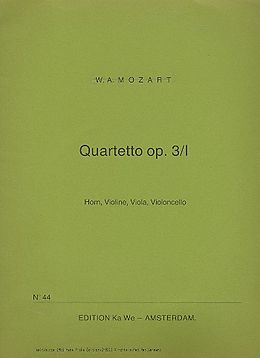 Johann Wenzel ) Punto Giovanni (= Stich Notenblätter Quartett op.3,1 für Horn in F