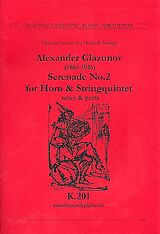 Alexander Glasunow Notenblätter Serenade Nr.2 für Horn und