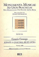 Cesario Gussago Notenblätter Sonate à 4, 6 et 8 Band 11 Teil 2