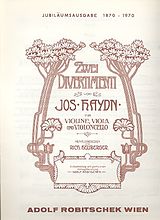 Franz Joseph Haydn Notenblätter 2 Divertimenti für Streichtrio
