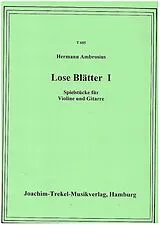 Hermann Ambrosius Notenblätter Lose Blätter Band 1 Spielstücke