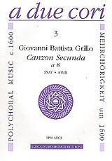 Giovanni Battista Grillo Notenblätter Canzon secunda à 8 für