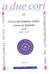 Giovanni Battista Grillo Notenblätter Canzon quarta a 8 for 8 instruments
