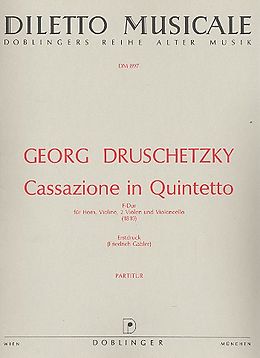 Georg Druschetzky Notenblätter Cassazione in quintetto F-Dur