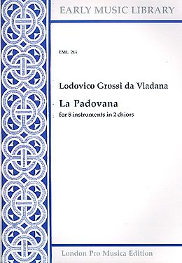 Lodovico Grossi da Viadana Notenblätter La padovana for 8 instruments