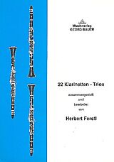  Notenblätter 22 Klarinetten-Trios