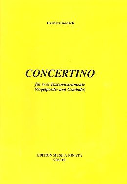 Herbert Gadsch Notenblätter Concertino für 2 Tasteninstrumente