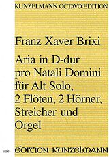 Franz Xaver Brixi Notenblätter Aria D-Dur pro natali Domini