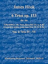 James Hook Notenblätter 6 Trios op.133 Band 2 (Nr.4-6)