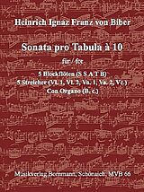 Heinrich Ignaz Franz von Biber Notenblätter Sonata pro Tabula a 10 für